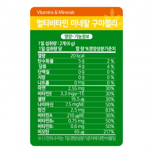 [CENOVIS] 키즈 멀티비타민미네랄 구미젤리