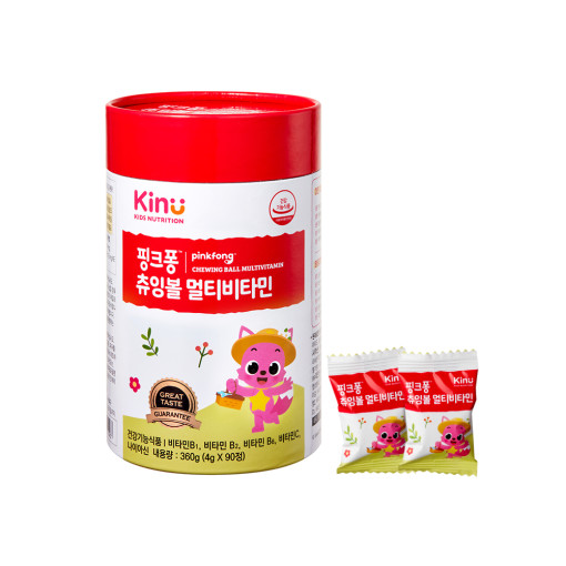 [키누] 핑크퐁 츄잉볼 멀티비타민